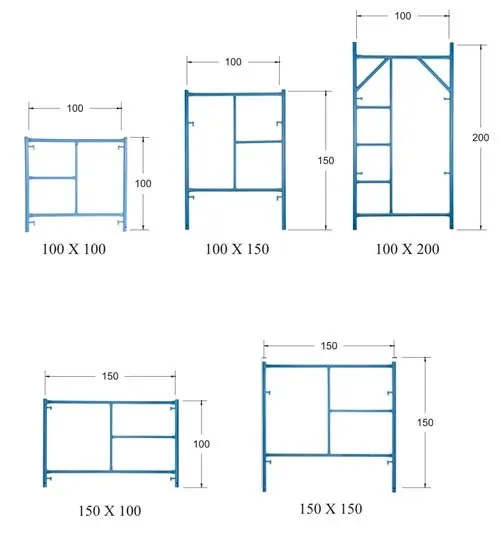 Locação de quadros para andaimes
